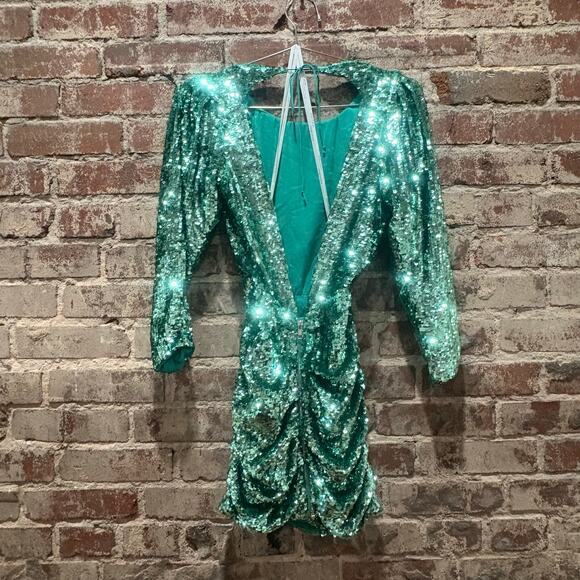 For Love and Lemons Marais Sequin Mini Dress Size Large - Picture 10 of 15